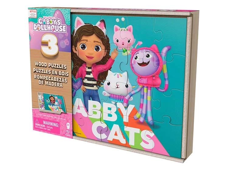 SET 3 PUZZLES GABBY'S DOLLHOUSE MADERA - 4