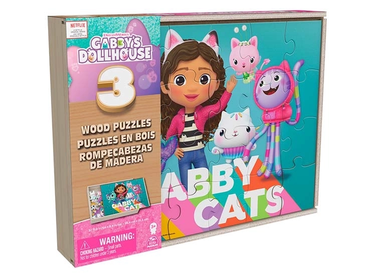 SET 3 PUZZLES GABBY'S DOLLHOUSE MADERA - 5
