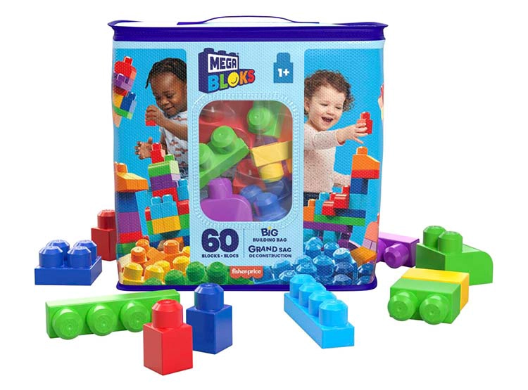 MEGA BLOKS JUGUETE DE CONSTRUCCIÓN CLÁSICA BOLSA DE 60 PIEZAS - 1