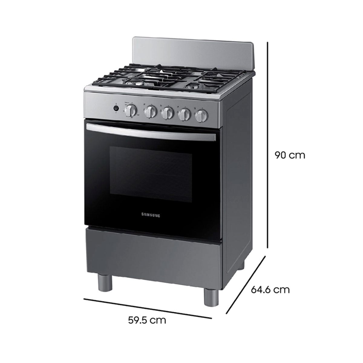 COCINA A GAS SAMSUNG 4 PLATOS NX24BG45411VZS NEGRO - 3