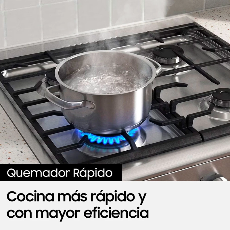 COCINA A GAS SAMSUNG NX24BG57413S 4 PLATOS GRIS - 5