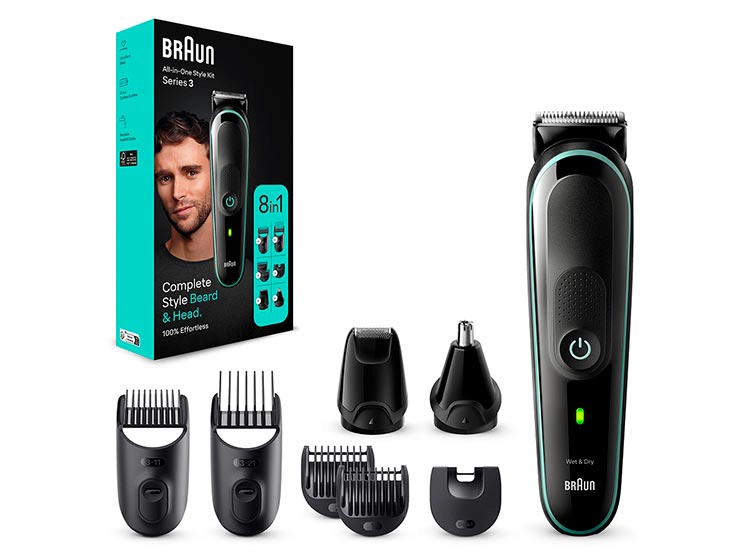 AFEITADORA Y CORTADORA BARBA BRAUN ELÉCTRICA MGK3441 8 EN 1 - 7