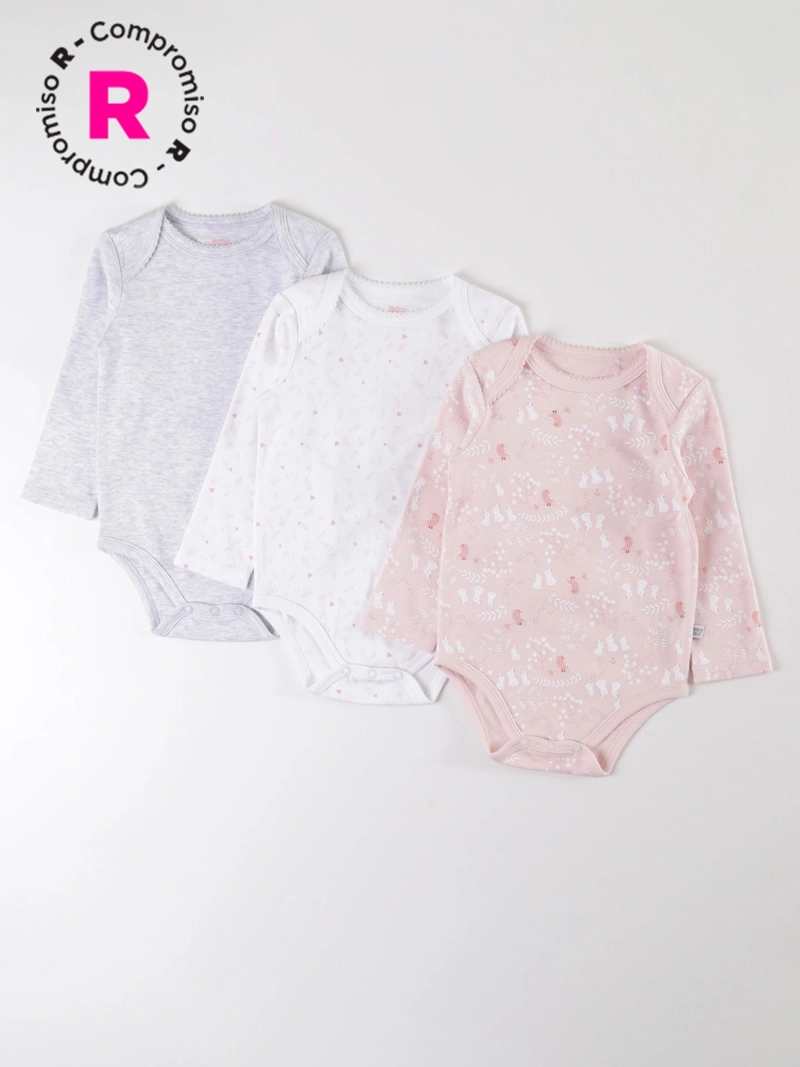 PACK X3 BODY NIÑA BABY HARVEST