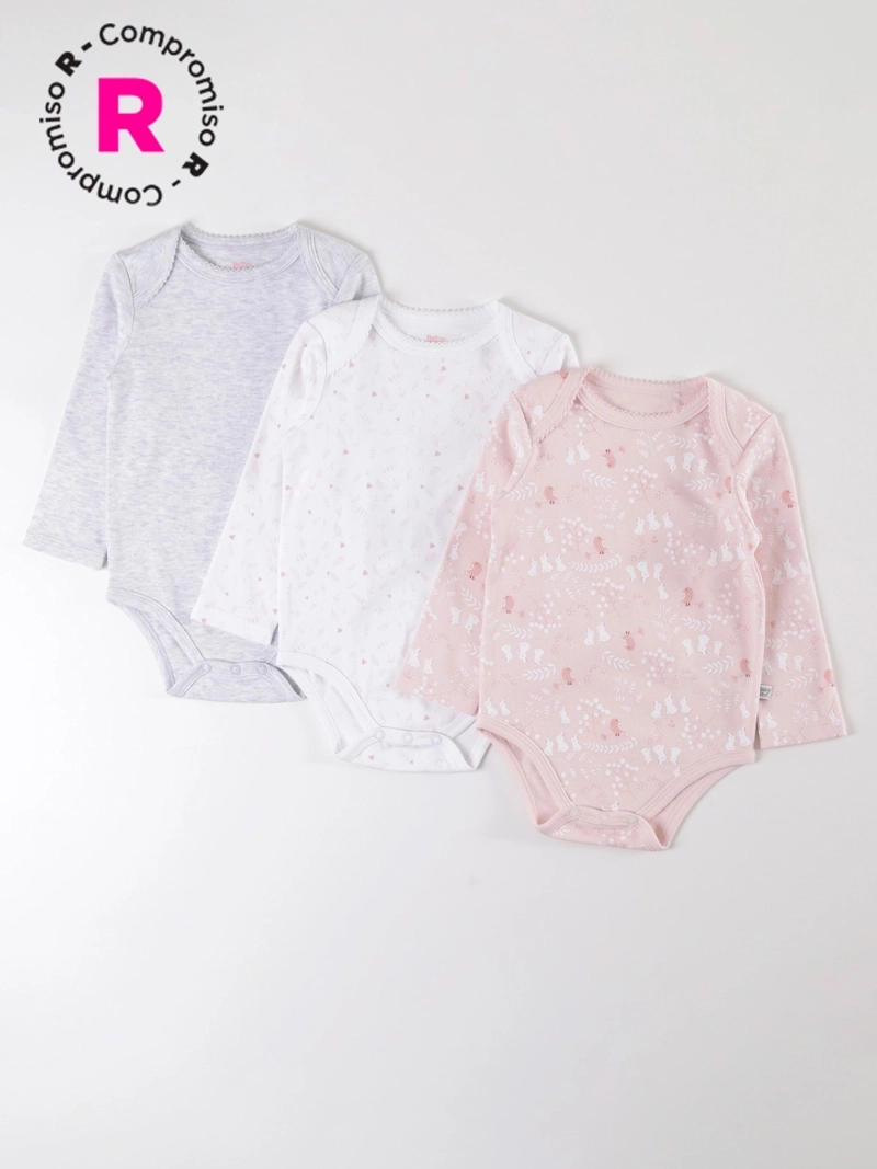 PACK X3 BODY NIÑA BABY HARVEST