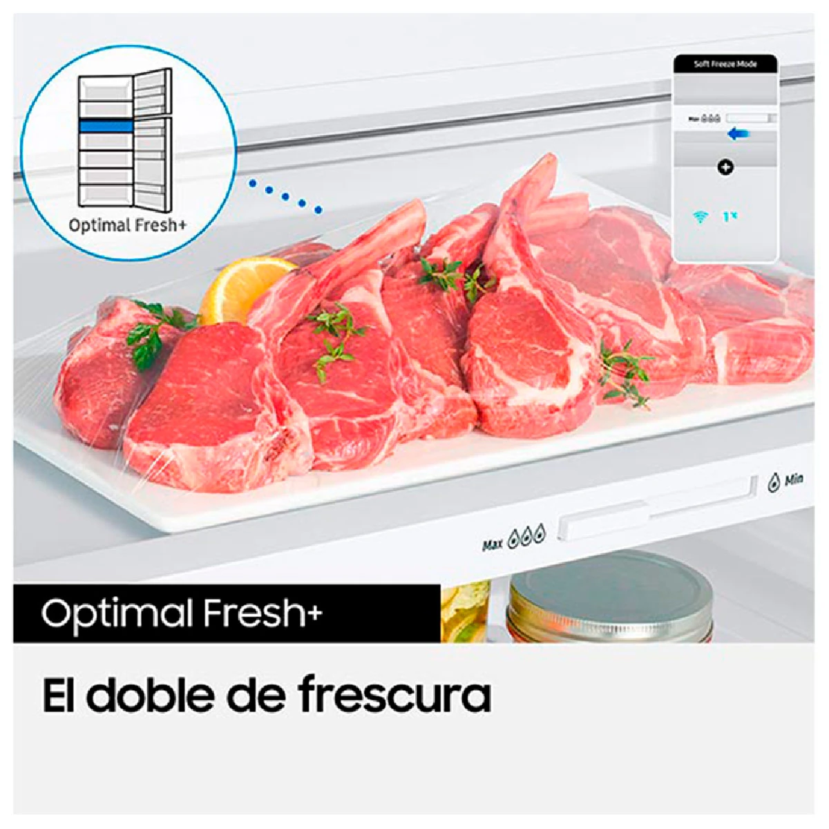 REFRIGERADOR TOP FREEZER SAMSUNG RT31CG5540S9ZS WATER DISPENSER 301 L NO FROST ACERO - 7