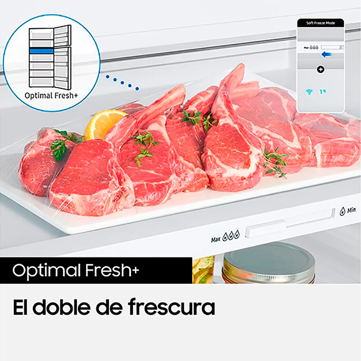 REFRIGERADOR TOP FREEZER SAMSUNG RT35CG5540S9 345L NO FROST ACERO - 7