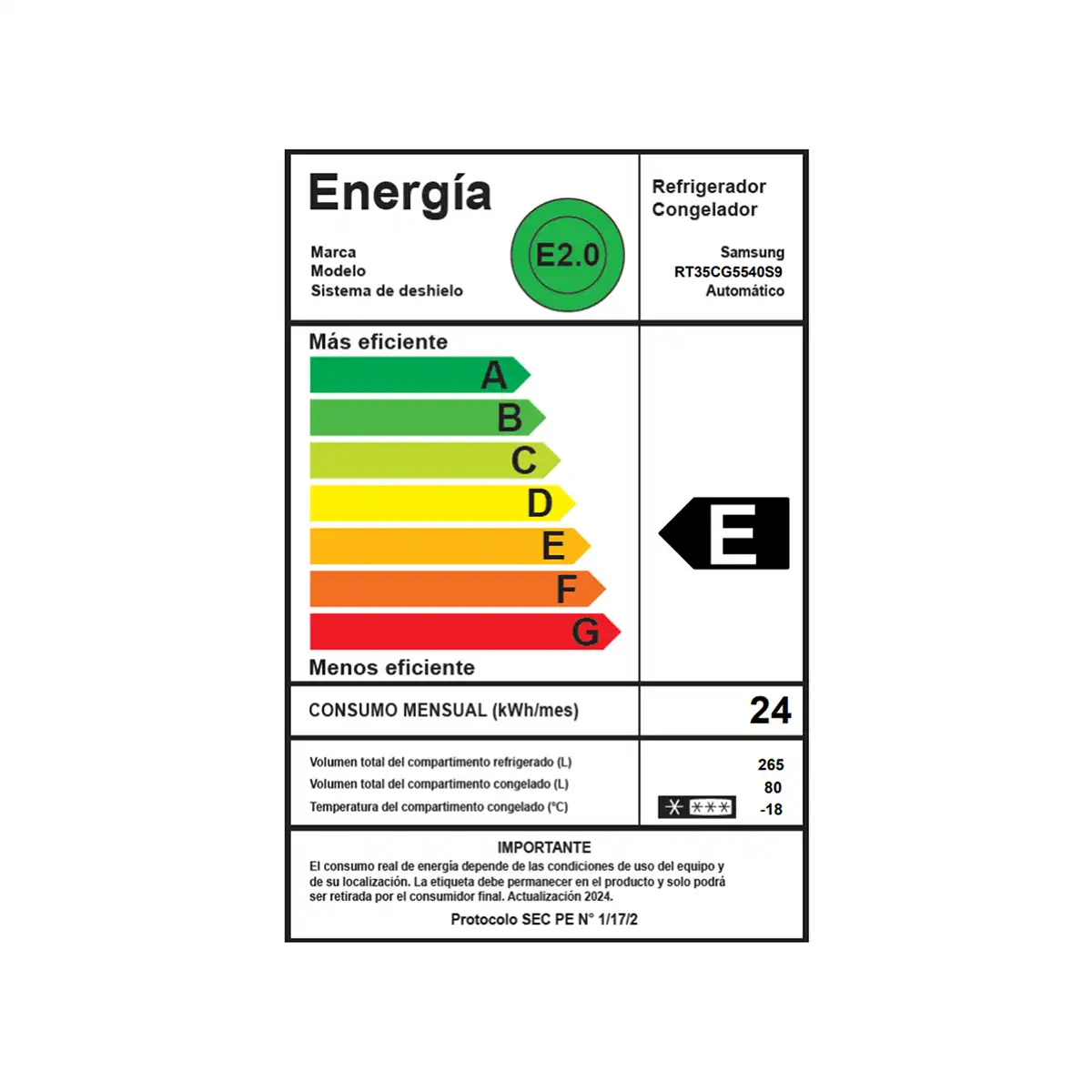 REFRIGERADOR TOP FREEZER SAMSUNG RT35CG5540S9 345L NO FROST ACERO - 10