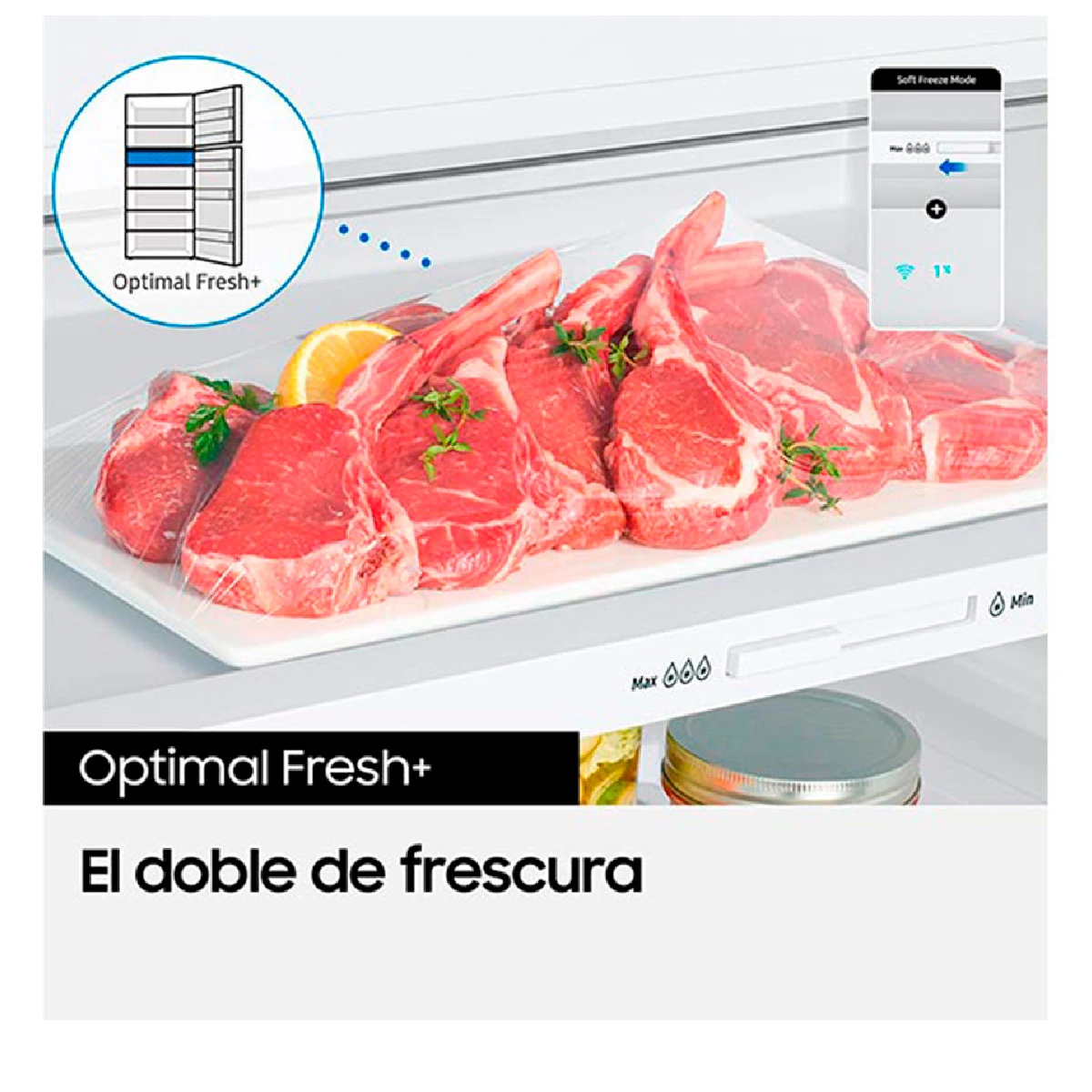 REFRIGERADOR TOP FREEZER SAMSUNG RT38CG6720B1 389L NO FROST NEGRO - 7