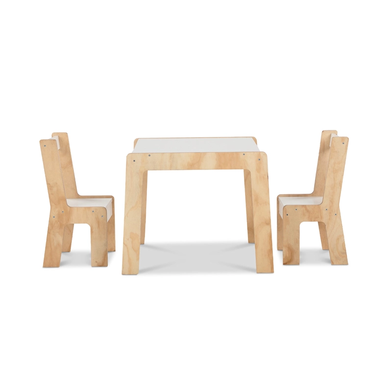 MESA INFANTIL CIC KIDS MADERA DE PINO BLANCO 63CM 63CM 2 SILLAS - 2