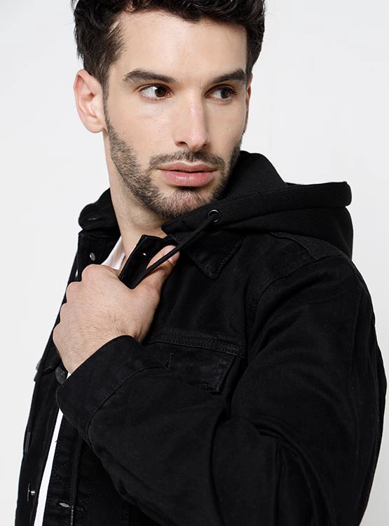 CHAQUETA HOMBRE ROBERT LEWIS ALGODÓN MEZCLILLA GORRO - 3