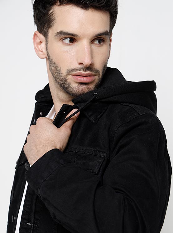 CHAQUETA HOMBRE ROBERT LEWIS ALGODÓN MEZCLILLA GORRO - 3