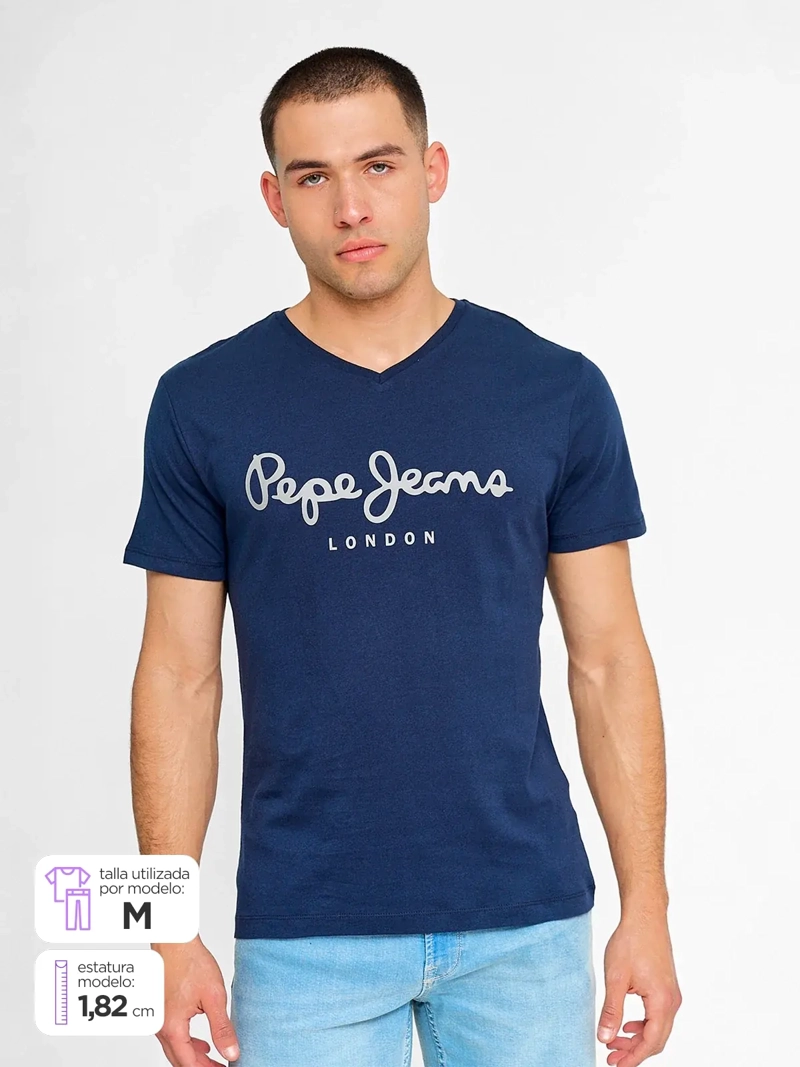 POLERA PEPE JEANS CUELLO EN V - 1