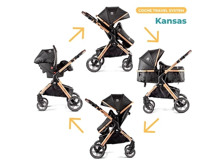 COCHE TRAVEL SYSTEM PIKABOO KANSAS NEGRO - 5