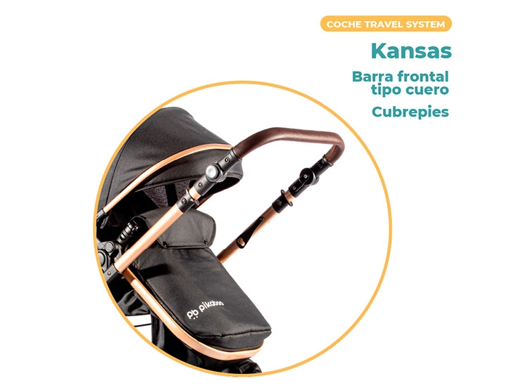 COCHE TRAVEL SYSTEM PIKABOO KANSAS NEGRO - 6
