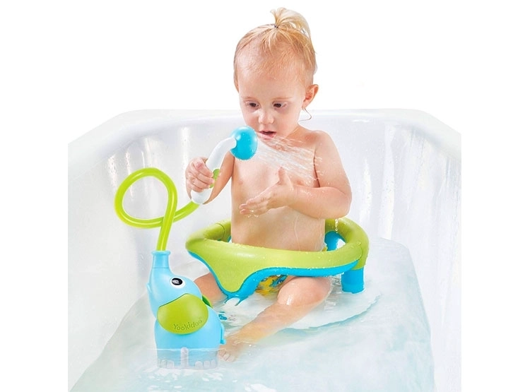JUEGO DE BAÑO ELEFANTE DUCHA INTERACTIVO AZUL INFANTIL BEBÉ - 4