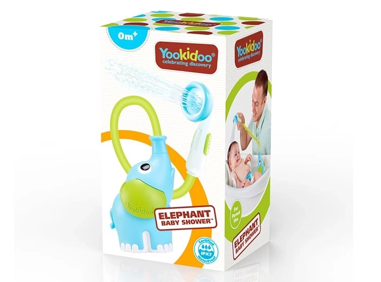 JUEGO DE BAÑO ELEFANTE DUCHA INTERACTIVO AZUL INFANTIL BEBÉ - 8