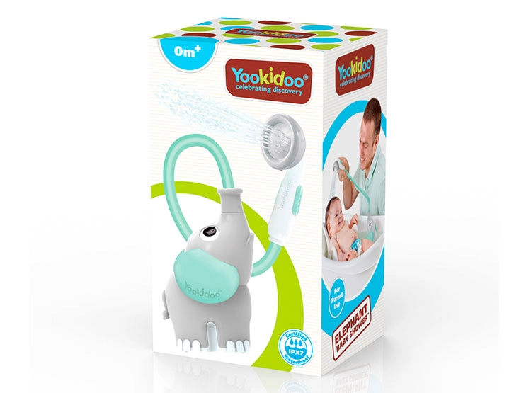 JUEGO DE BAÑO ELEFANTE DUCHA INTERACTIVO TURQUESA INFANTIL BEBÉ - 8