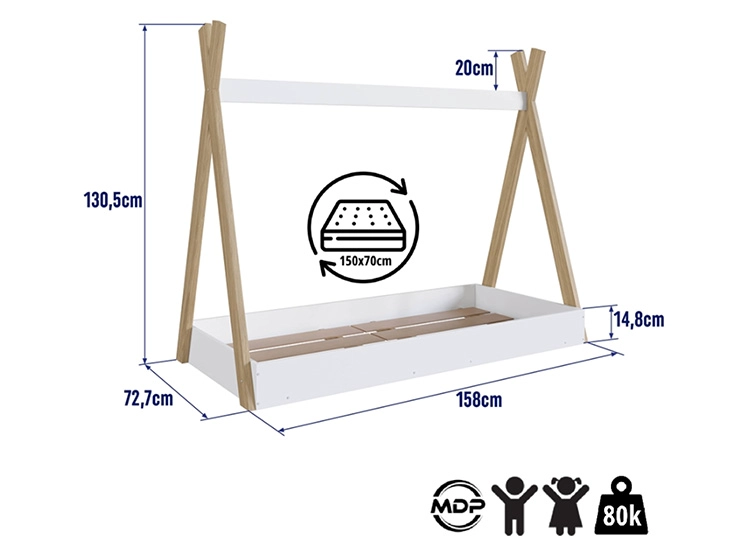 CAMA TRANSICIÓN INFANTIL KIDSCOOL CCM001ITBC BLANCO - 3