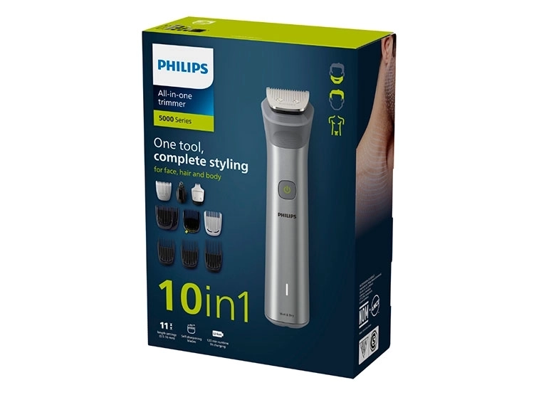MÁQUINA CORTA PELO INALÁMBRICA PHILIPS MULTIGROOM 10 EN 1 SERIE 5000 PARA CARA, CABELLO Y CUERPO - 4