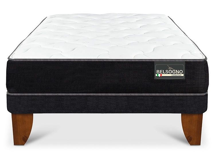 CAMA EUROPEA CIC PLUS BELSOGNO 1.5 PLAZAS NEGRO - 1