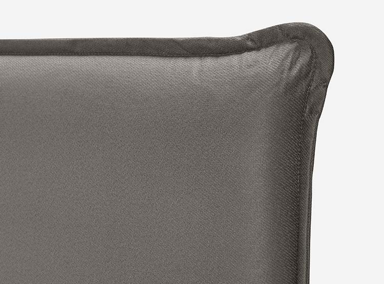 JUEGO DE DORMITORIO ROSEN CAMA EUROPEA TEMPO BD 2 PLAZAS + RESPALDO MAURICE GRIS - 5