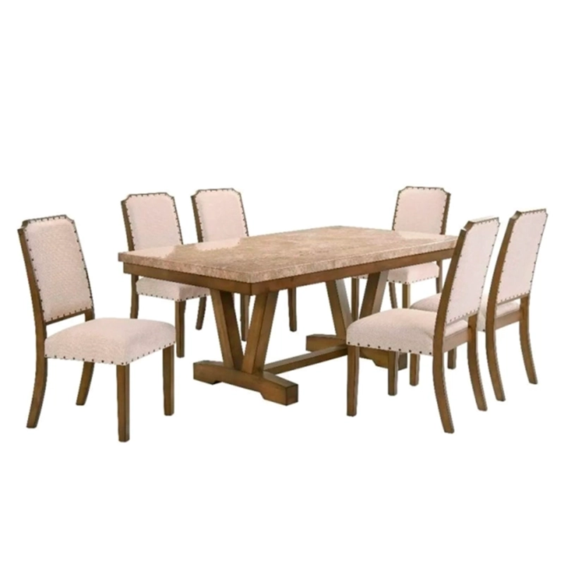 JUEGO DE COMEDOR RIPLEY HOME HAGEN MARMOL GENUINO 6 SILLAS - 3