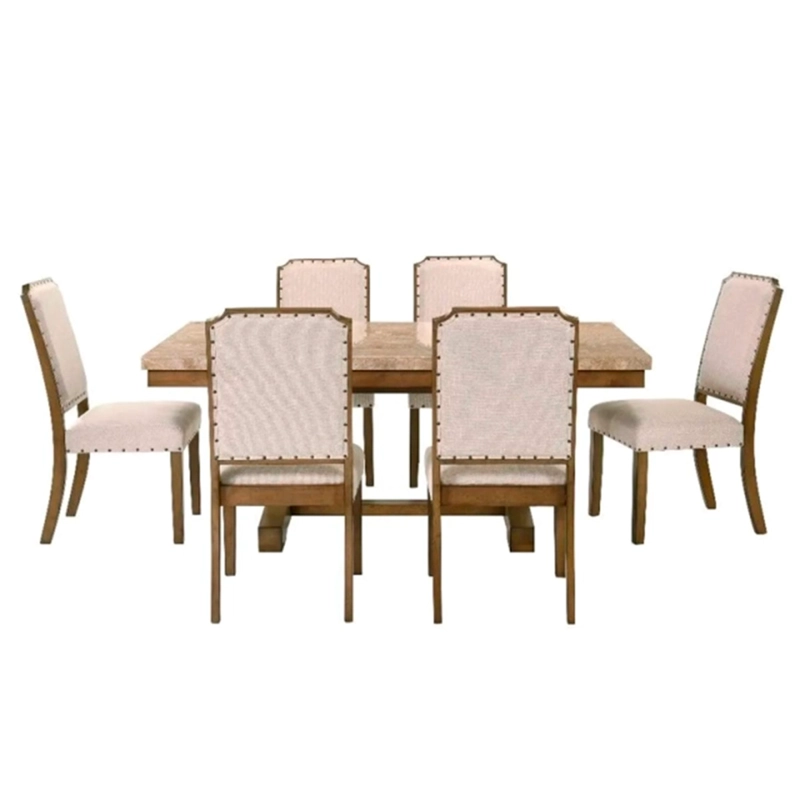 JUEGO DE COMEDOR RIPLEY HOME HAGEN MARMOL GENUINO 6 SILLAS - 4