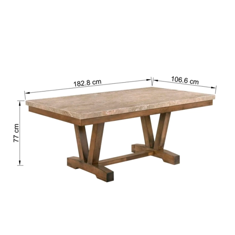 JUEGO DE COMEDOR RIPLEY HOME HAGEN MARMOL GENUINO 6 SILLAS - 9