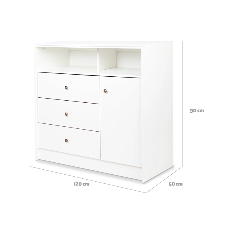 COMODA CIC KIDS BLANCO 1P 3C - 4