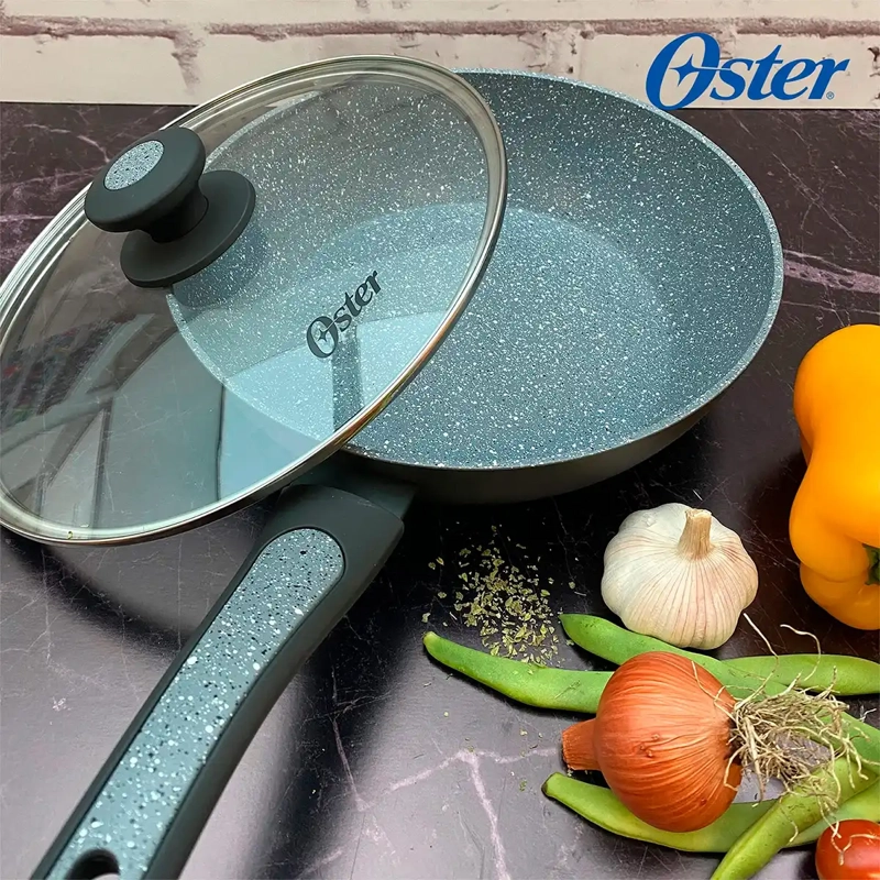 SARTÉN WOK OSTER BASTONE 26 CM C/ TAPA ALUMINIO  - 1