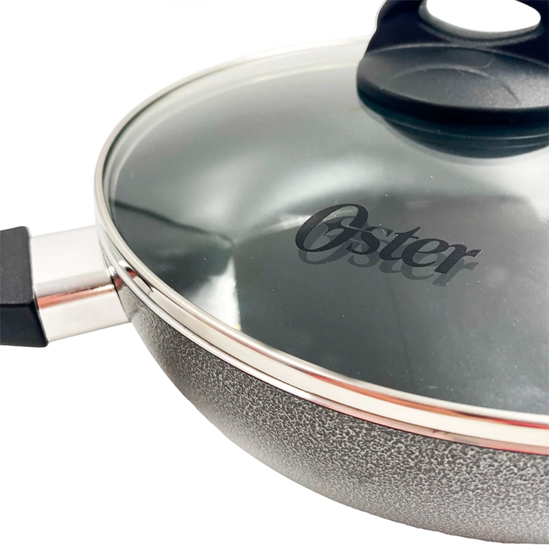 SARTÉN WOK OSTER BASTONE 26 CM C/ TAPA ALUMINIO  - 6