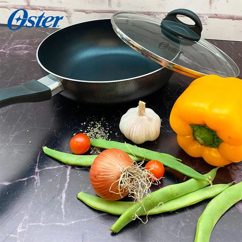 SARTÉN WOK OSTER CLAIRBORNE 24 CM C/ TAPA ALUMINIO  - 1