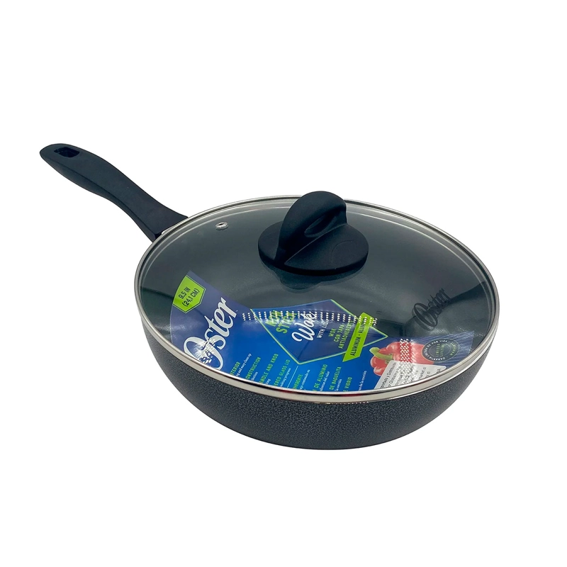 SARTÉN WOK OSTER CLAIRBORNE 24 CM C/ TAPA ALUMINIO  - 3