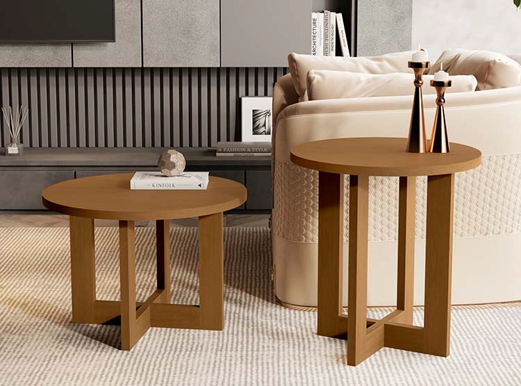 MESA DE CENTRO BE DESIGN JB8001-CA CARAMEL MDF CARAMELO 60 X 60 CM - 4