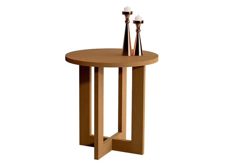 MESA LATERAL BE DESIGN JB8002-CA MDF CARAMELO 50 X 50 CM - 1