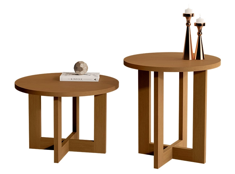 MESA LATERAL BE DESIGN JB8002-CA MDF CARAMELO 50 X 50 CM - 2