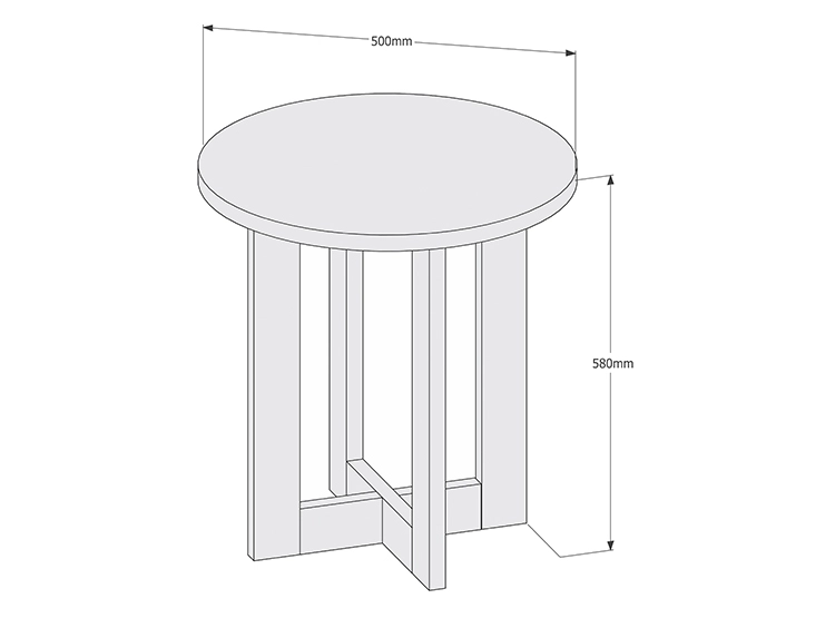 MESA LATERAL BE DESIGN JB8002-CA MDF CARAMELO 50 X 50 CM - 4