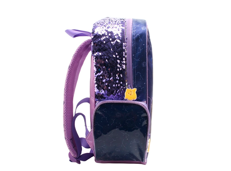 MOCHILA ESCOLAR DISNEY WISH LENTEJUELAS MORADO - 2