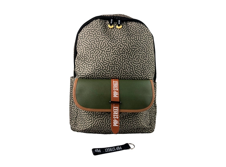 MOCHILA ESCOLAR POP STREET YUM OLIVA - 1