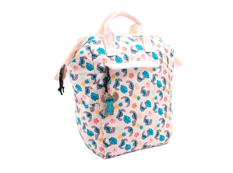 MOCHILA ESCOLAR DISNEY STITCH TONO PASTEL ROSADO - 2