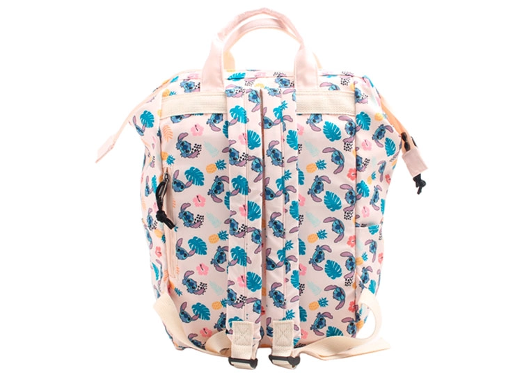 MOCHILA ESCOLAR DISNEY STITCH TONO PASTEL ROSADO - 3