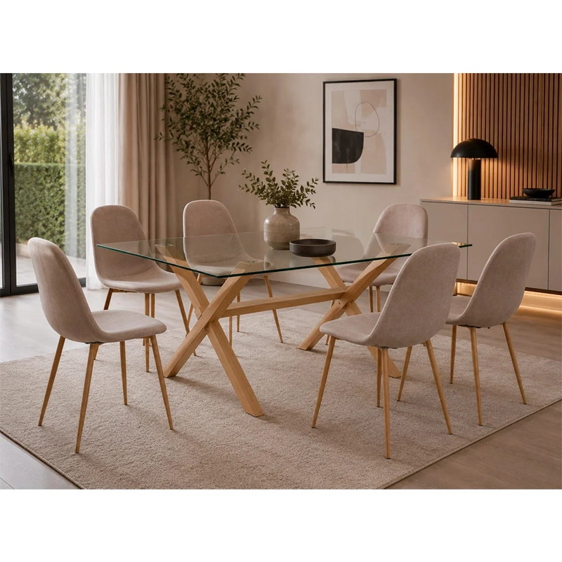 JUEGO DE COMEDOR RIPLEY HOME MUSSO 6S - 1