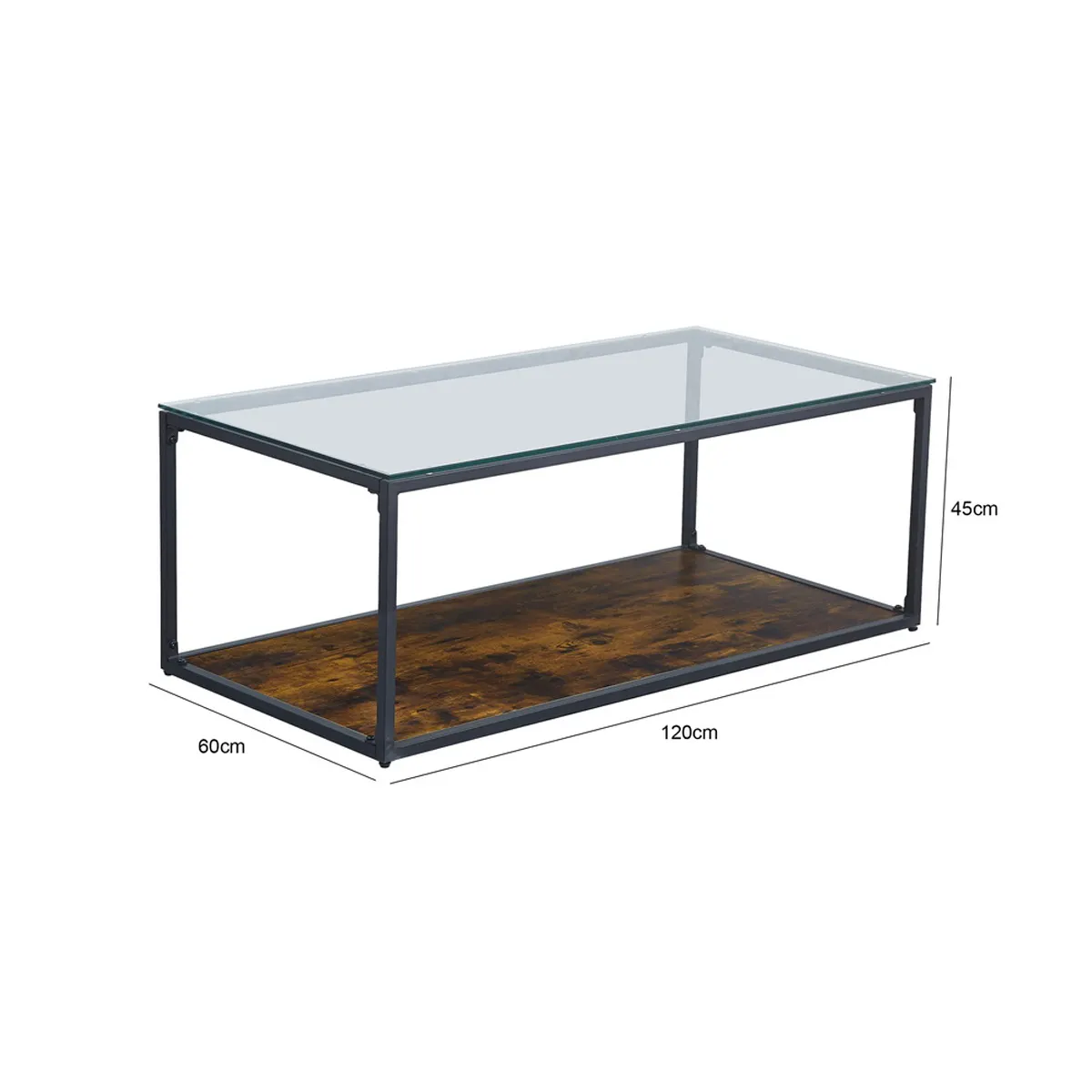 MESA DE CENTRO RIPLEY HOME PENÉLOPE METAL CAFÉ 120 X 60 CM - 6