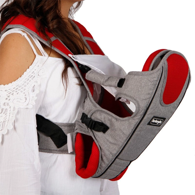 PORTABEBÉ MOCHILA BEBEGLO RS-80140 GRIS - 3