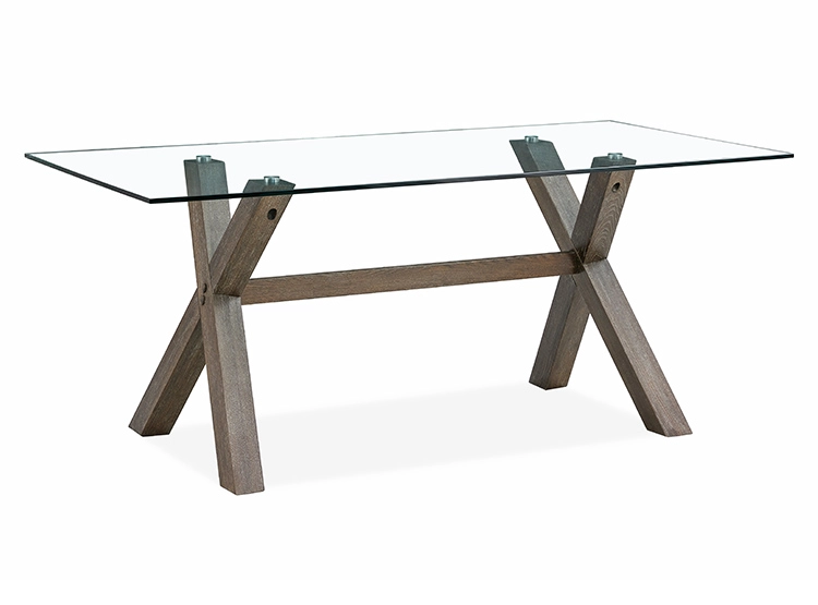 JUEGO DE COMEDOR MAISON LINETT CORSICA VIDRIO 6 SILLAS CAFÉ - 4