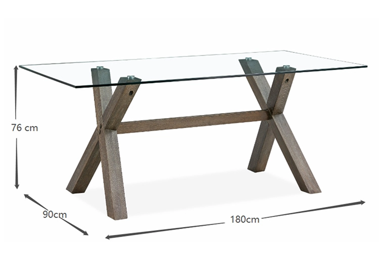 JUEGO DE COMEDOR MAISON LINETT CORSICA VIDRIO 6 SILLAS CAFÉ - 7