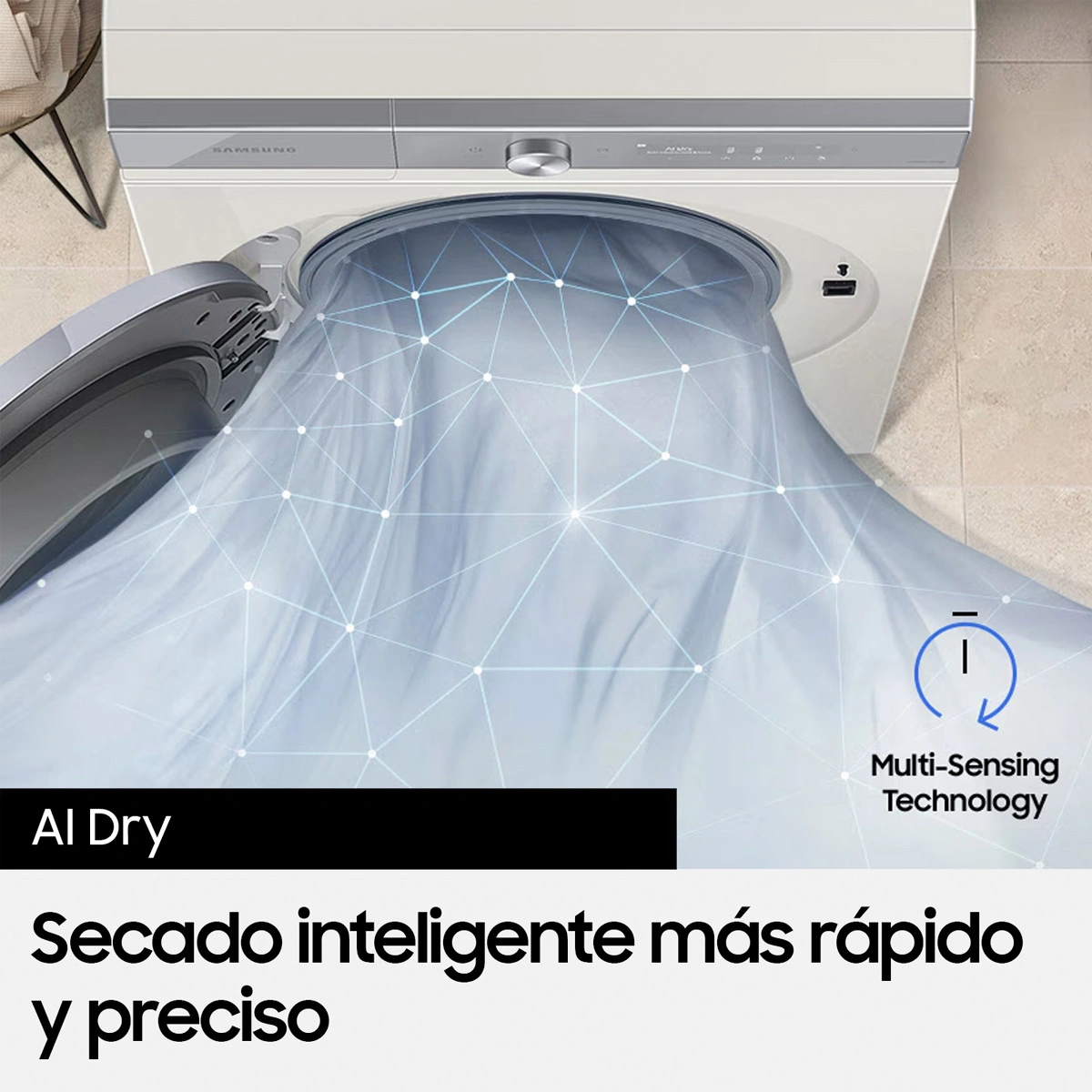 SECADORA DE ROPA BOMBA DE CALOR SAMSUNG BE SPOKE DV17B9750CV 17KG NEGRO - 7