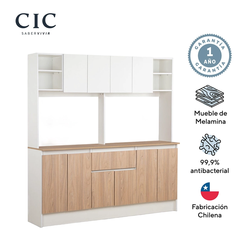 MUEBLE DE COCINA CIC IBIZA 10 PUERTAS 1 CAJÓN BLANCO - 5