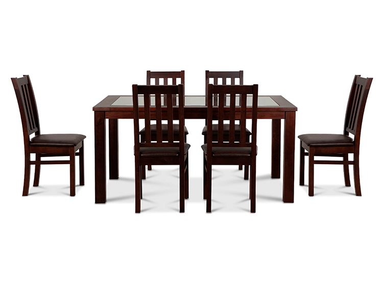 JUEGO DE COMEDOR CIC ÑUBLE PU 6 SILLAS CHOCOLATE - 2
