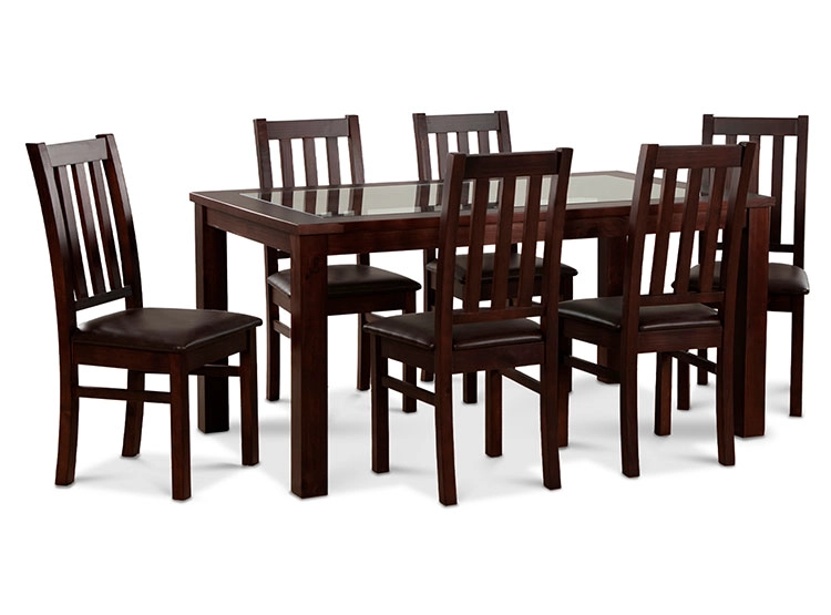 JUEGO DE COMEDOR CIC ÑUBLE PU 6 SILLAS CHOCOLATE - 3